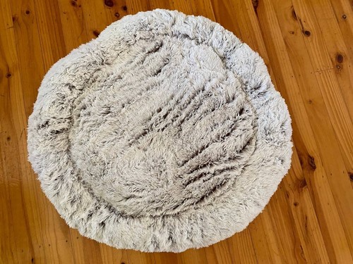 New Pet Dog Calming Bed Warm Soft Plush Round Comfy Sleeping Washable - Coffee - Picture 8 of 8