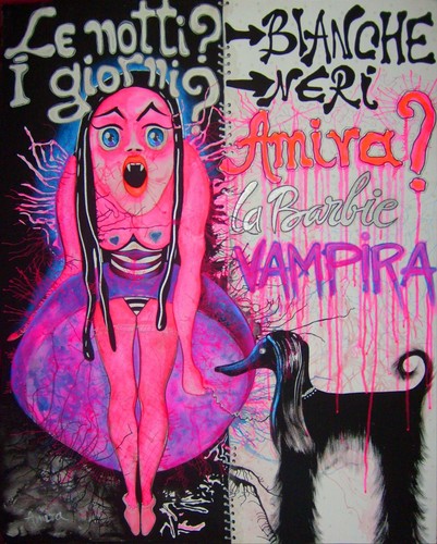 Self Portrait Cartoon Comix Pop Art Painting Contemporary Original Amira Artist - Picture 5 of 24