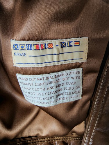 Mighty Mac Men Size 40 Hand Cut Natural Grain Leather Button Down Jacket - Picture 4 of 8