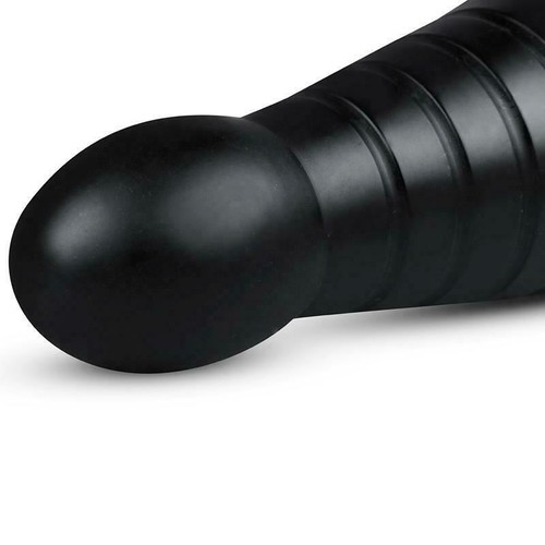 Fallo anale MAXI dildo grande nero in gomma con ventosa plug dilatatore enorme - Foto 3 di 5