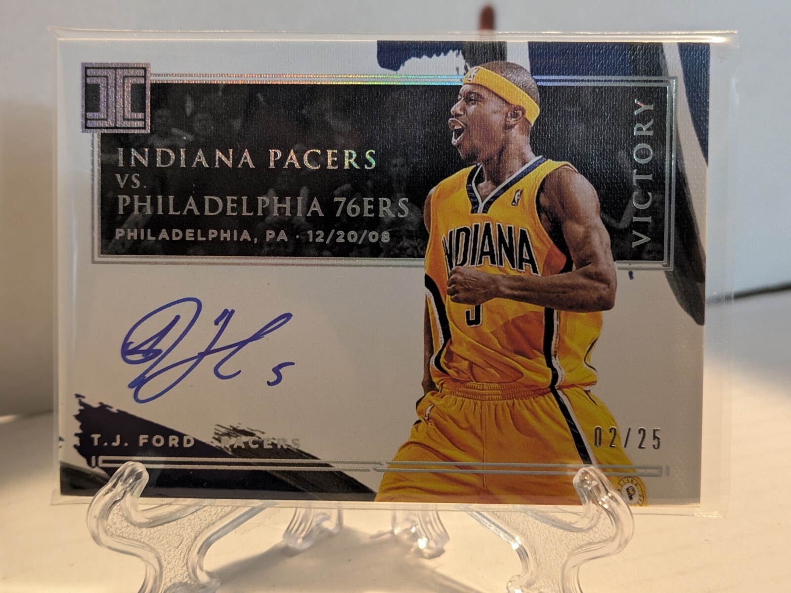 2020-21 IMPECCABLE T.J. FORD VICTORY SIGNATURES AUTO HOLO GOLD 2/10