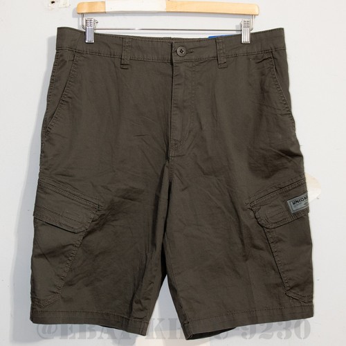 Gray, Tan , Dark Green UnionBay Men's Cargo Shorts Relaxed Fit Flex Waist - Picture 25 of 41
