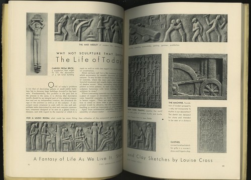 1931 Louise Cross Sculpture AMERICAN ARCHITECT Lee Lawrie William Lamb Empire St - Picture 3 of 4