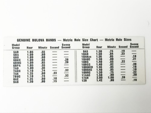 Bulova New 6BA GI10 Vintage Hour Hand Only Gold Tone #63-64 NOS Original Package - Picture 4 of 5