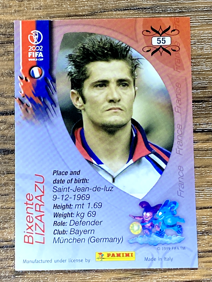 Free Shipping! Panini 2002 FIFA World Cup Card No.55 Bixente