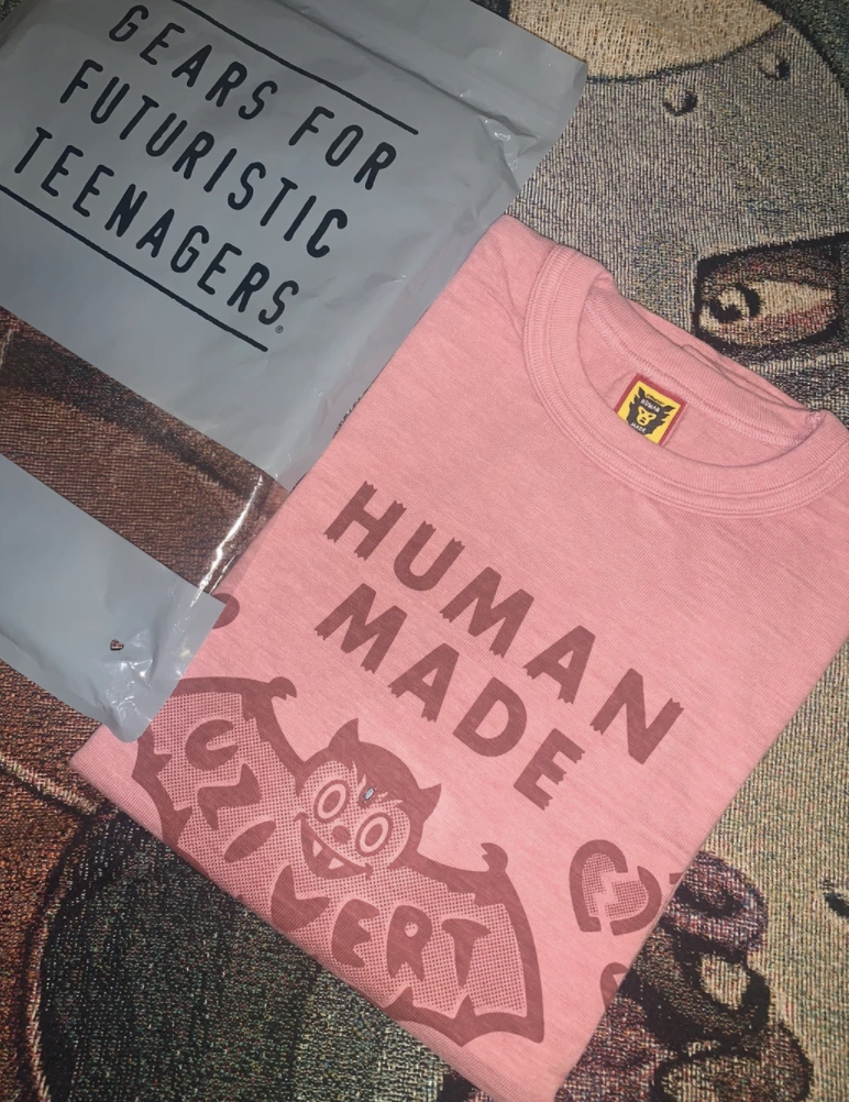 Lil Uzi Vert x Human Made T Shirt Pink Bat size Large | eBay Lil Uzi Vert x Human Made T Shirt Pink Bat size Large | eBay