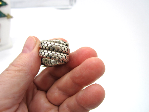 Precioso Anillo John Hardy Leyenda de Plata Esterlina Doble Enrolla Naga Dragón Talla 5 - Imagen 6 de 6