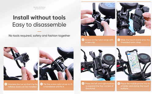 Joyroom 360 Degree Adjustable Bike Phone Holder full protection phone mount - Picture 11 of 12