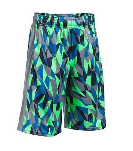UNDER ARMOUR BOY'S PRINTED STUNT SHORTS ORANGE RED BLACK BLUE XS S M L XL NWT - Picture 8 of 34