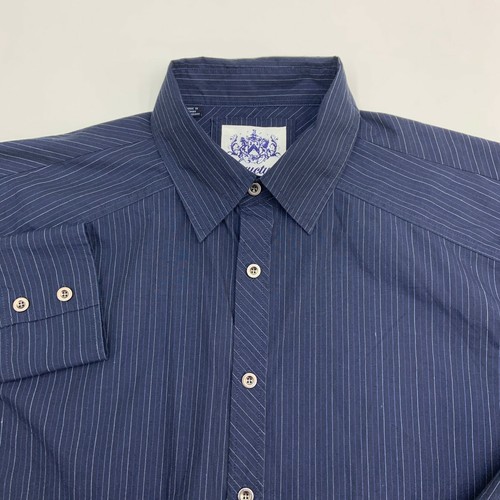 Structure Button Up Shirt Mens XXL Black Stripe Lion Back Print Long Sleeve - Picture 2 of 11