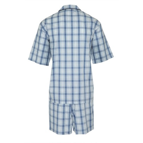 Champion Check Pyjamas Short Sleeve Elasticated Waist Button Fly Mens Richmond - Picture 3 of 7