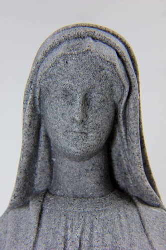 Statua Vergine Maria in resina granito naturale leggera decorazione giardino esterno cortile - Foto 9 di 12