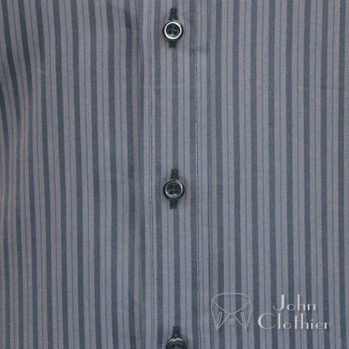 Blinder Peaky Grandad coton Bankers ronde gris Club Penny Shirt en Texture kZTPXuOi