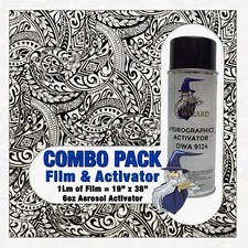 hydrographic film / activator Black Paisley hydro dip dipping wizard
