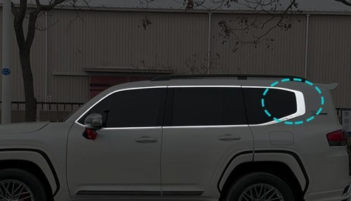 Actualización bordes anchos ventana coche umbral moldura tira moldura moldura para 22+ Land Cruiser LC300 - Imagen 6 de 6