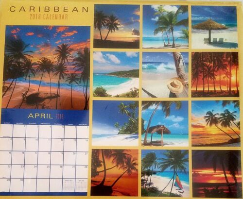 2018 CARIBBEAN Wall Calendar 12"×12" Hangable, Frameable Wall Art NIP - Picture 2 of 2