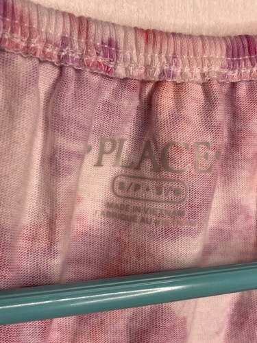 Children's Place Off Shoulder Top Girls Size Small 5/6 Sleeveless Pink Tie Dye - Picture 4 of 4