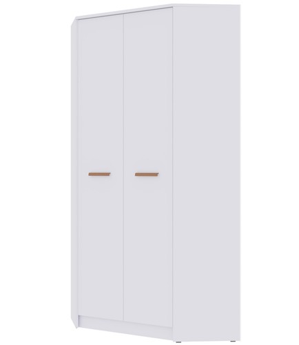 Eckgarderobe Grant G8N, für ein Schlafzimmer, mit Regalen und einem Kleiderbügel - Bild 3 von 6