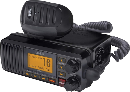 Uniden UM385BK 25 Watt Fixed Mount Marine VHF Radio, Waterproof, Noaa Weather Al - Zdjęcie 7 z 12