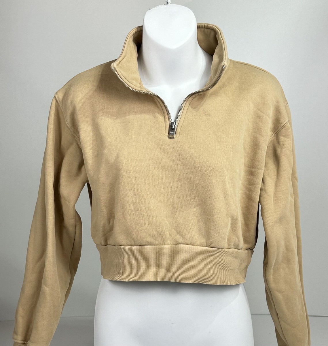 Tna Aritzia Cozy Fleece 1/4 Zip Sweatshirt Cropped Sweater Tna Aritzia Cozy Fleece 1/4 Zip Sweatshirt Cropped Sweater