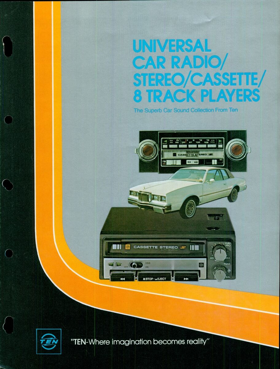 1978 Fujitsu Ten Universal Car Radio Cassette 8 Track 1978 Fujitsu Ten Universal Car Radio Cassette 8 Track