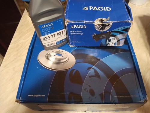 GENUINE PAGID FRONT AXLE BRAKE KIT BRAKE DISCS 52431 280mm BRAKE PADS T1225 - Picture 7 of 11