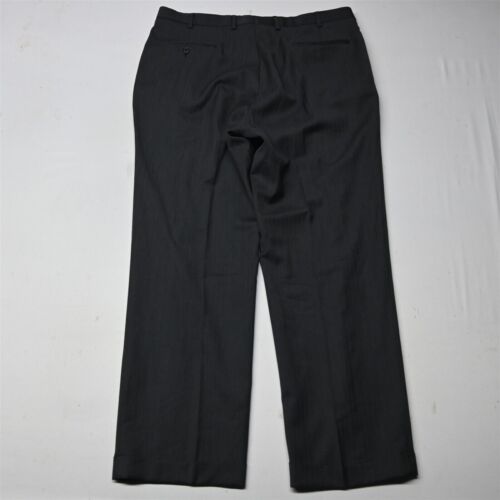 Jos A Bank 44L 38x32 Gray Herringbone 100% Wool Mens Jacket Pants Suit - Picture 12 of 12