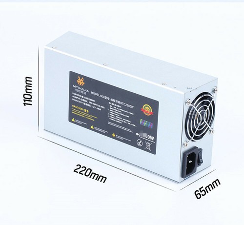 1800W with 10*6P plugs 8 graphics card 96 PLUS 2U single 12V power supply - Picture 3 of 6