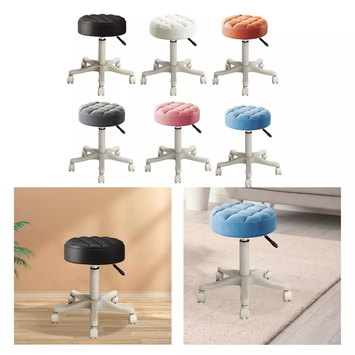 Beauty stool on wheels hot sale