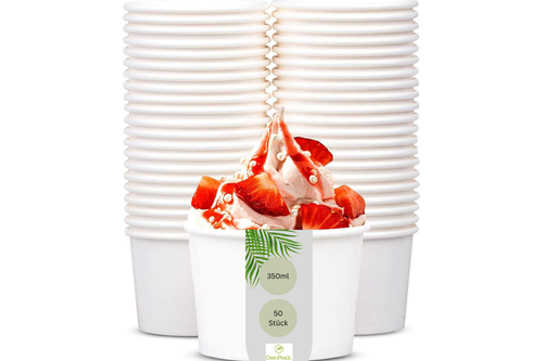 DeinPack Eisbecher weiß | Dessertbecher | biologisch abbaubar | div. Größen - Bild 6 von 27