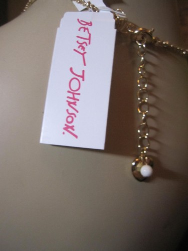 BETSEY JOHNSON EASTER BUNNIES WITH BLING NECKLACE - Picture 4 of 4