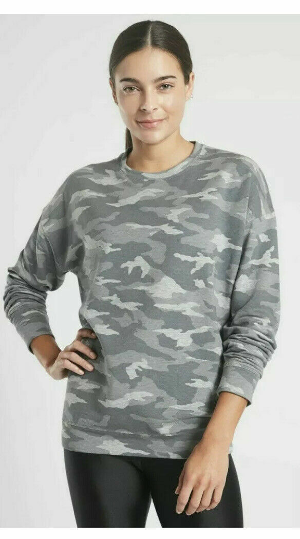Athleta studio to street camo sweatshirt hotsell