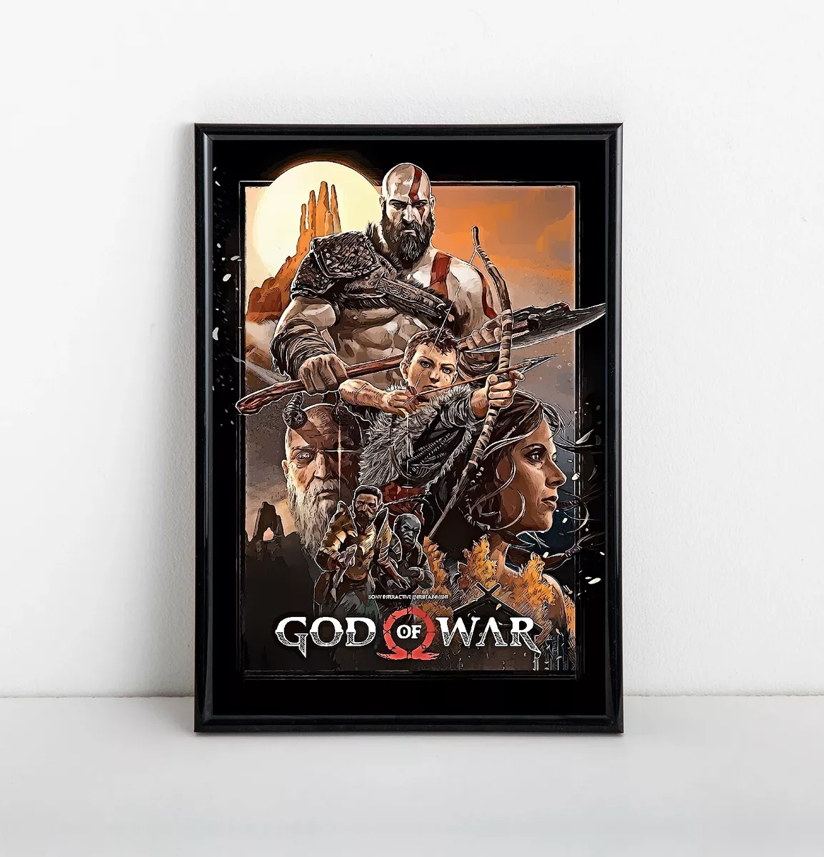 God of War Poster - PS4 Exclusive - Key Art - 2018 Game High Quality Prints