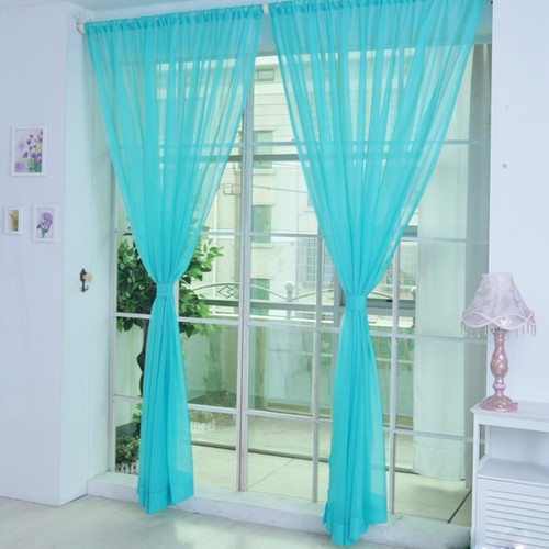 Star Sheer Voile Yarn Door Window Curtains Bedroom Tulle Panels Drape Bedroom - Picture 7 of 27
