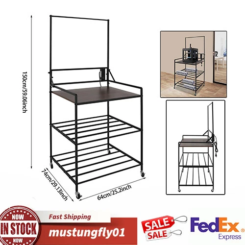 3D Printer Rack, Rolling 3D Printing Stand, Filament Spools Holder Racks Cart