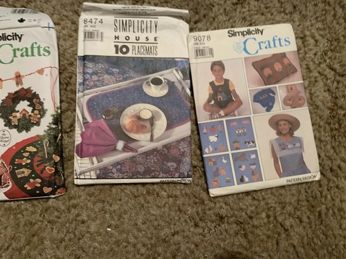 VTG SIMPLICITY CRAFTS Sewing Patterns 9768, 9078,& 8474 - & McCall's Crafts 7773 - Picture 3 of 9