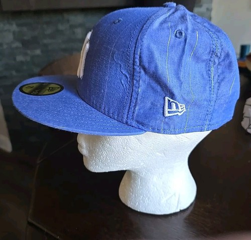 New Era 59Fifty Hut Herren MLB New York Yankees blau Nadelstreifen passend Größe 7 1/8 - Bild 5 von 6