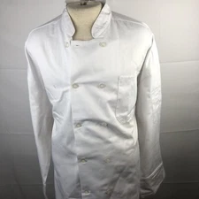350 Chef Apparel  Mens Long Sleeve White Chef Coat Size 3xl 