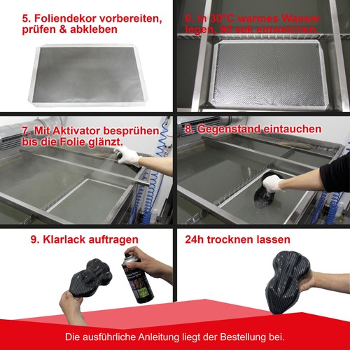 Wassertransferdruck Starterset klein Folie Film 4m x 50cm CD-35 Kuh Kuhflecken - Picture 8 of 9
