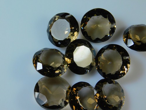 4 Pcs Of Top Front To Back Drilled Hydro Smoky Quartz Facet Round Cut Beads 15mm - Picture 3 of 6