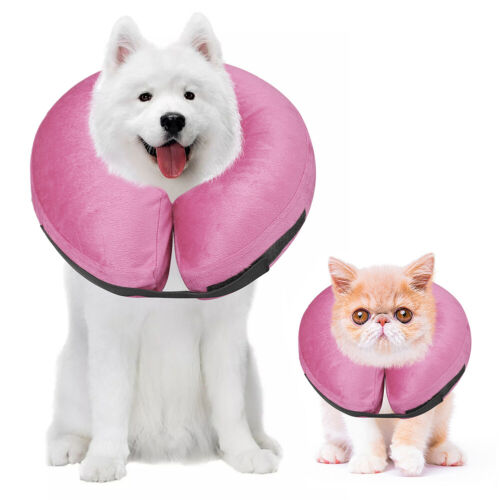 Dog Cat Protective Inflatable Collar Soft Pet Neck Head Cones Recovery E-Collar - Picture 23 of 40