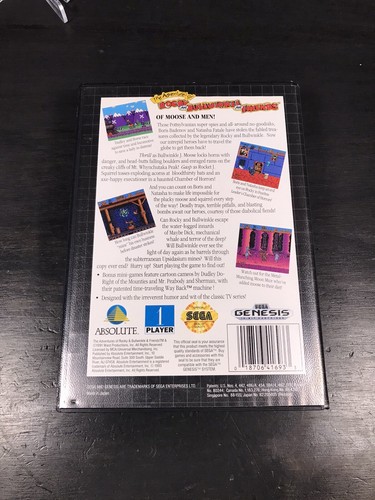 Adventures of Rocky and Bullwinkle (Sega Genesis, 1994) CIB auténtico y probado - Imagen 10 de 13