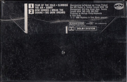 VITAL SINES Big Dark Dreams Cassette Canadian New Wave - Picture 2 of 3