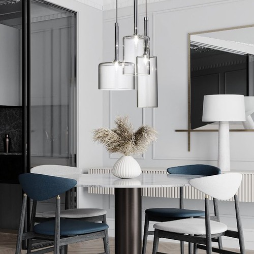 Modern Ceiling Light Industrial Glass Pendant Lamp Fixture Kitchen Chandelier US - Picture 10 of 11
