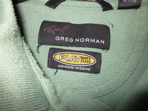 POLO GOLF GREG NORMAN PINE STEST LOGO VERDE, UOMO LARGE, # 374 - Foto 8 di 12