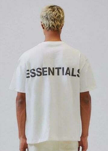 Fear Of God Essentials SS19 3M Logo Boxy T-Shirt WHITE Size XS ( Reflective  )