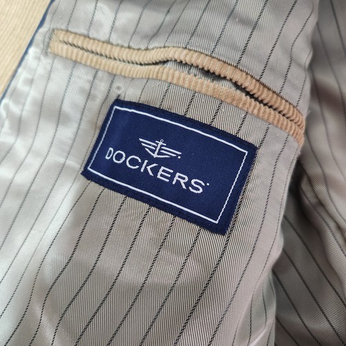 Dockers Corduroy Blazer Mens 44R Brown Sports Coat Jacket 2 Buttons Vent - Picture 13 of 15
