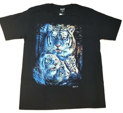 Herren/ Damen Baumwolle schwarz T-Shirt Wölfe, Husky, Tiger, Drache, Adler M-XL - Bild 5 von 88