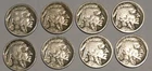 Buffalo Nickels - Set of 8 Coins - 1920 / 26 / 27 / 28 / 29 / 36 / 36-D / 37 -08