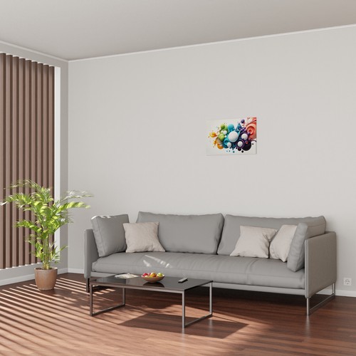 Abstraktes Bild mit harmonischen Farben - Leinwandbild #A25 - Bild 5 von 9